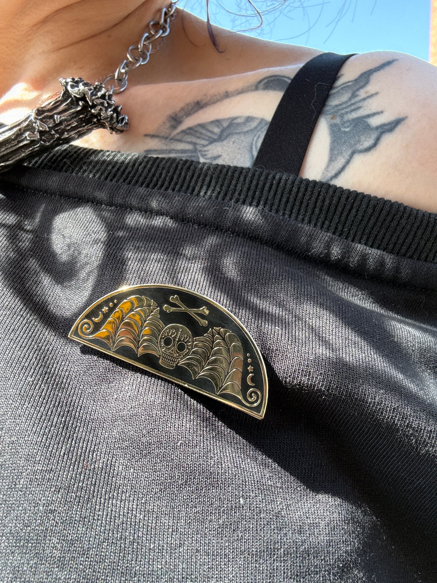 Death’s Head enamel pin