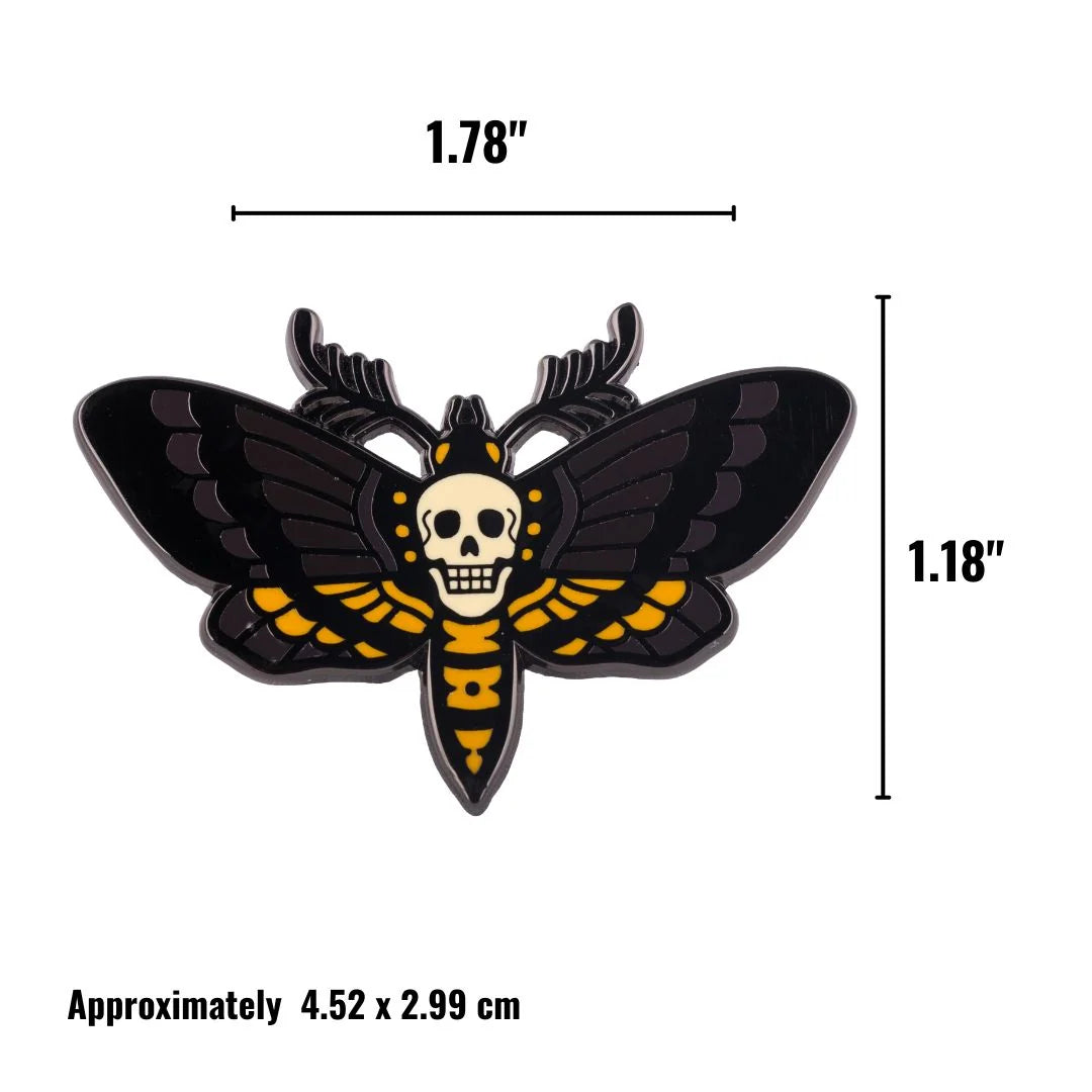Death’s Head Moth Enamel Pin