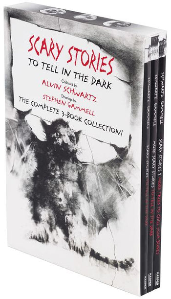 Scary Stories Paperback Box Set The Complete 3-Book Collection with Classic Art by Stephen Gammell